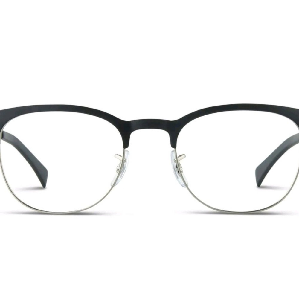 Ray-Ban RB6317 2832 Black w/Silver Prescription Glasses